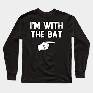 I'm With He Bat Costume Halloween Matching Long Sleeve T-Shirt